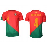 Portugal Ruben Dias #4 Hjemmedrakt VM 2022 Kortermet